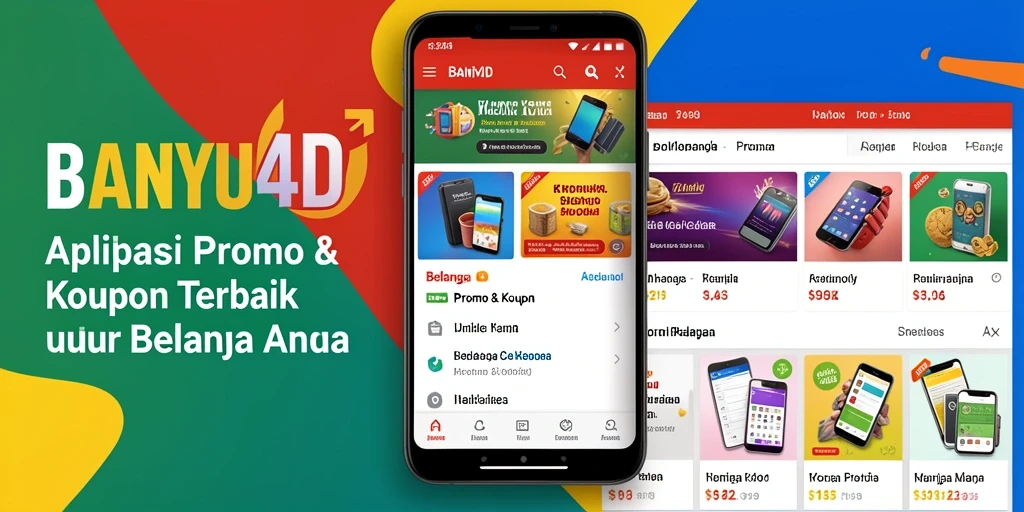 Tampilan antarmuka aplikasi BANYU4D yang menampilkan berbagai kupon dan promo.