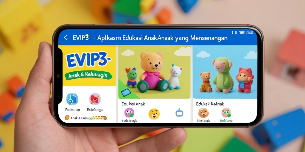Tampilan utama aplikasi EVIP3 yang mendidik dan menyenangkan.