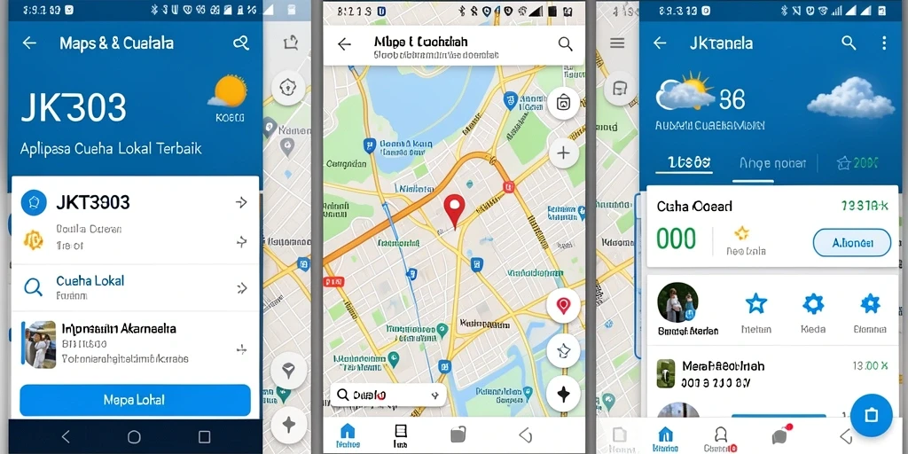 Tampilan antarmuka aplikasi JKT303 yang informatif dan menarik.