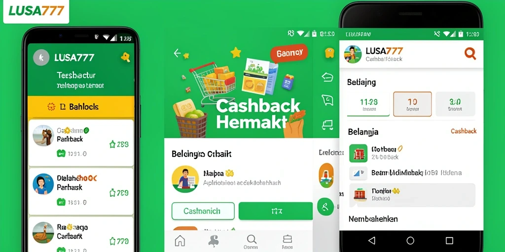 Antarmuka pengguna LUSA777 yang menarik dengan fitur Cashback.