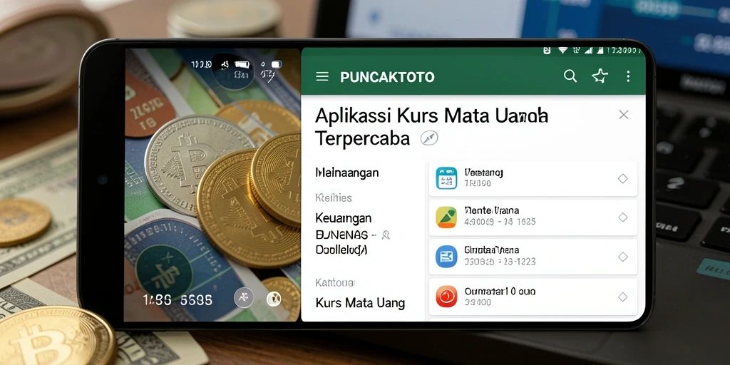 Antarmuka PUNCAKTOTO yang intuitif untuk kurs mata uang.