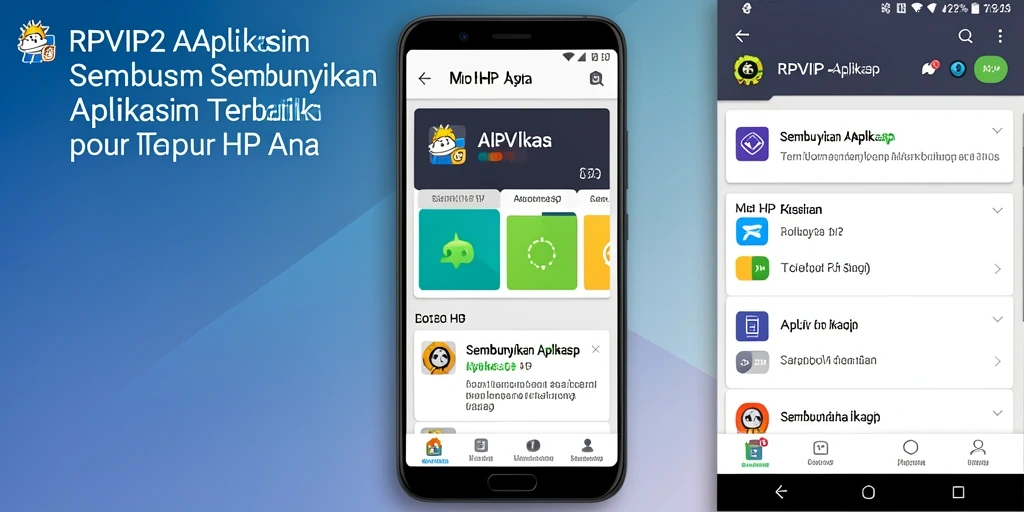 Antarmuka RPVIP2 dalam menyembunyikan aplikasi dengan mudah.