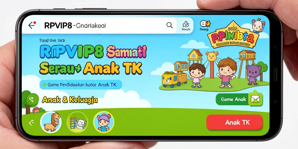 Antarmuka RPVIP8 yang ceria dan interaktif untuk anak-anak.