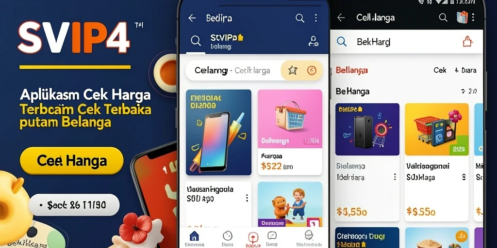 Tampilan antarmuka aplikasi SVIP4 yang memudahkan pengecekan harga.