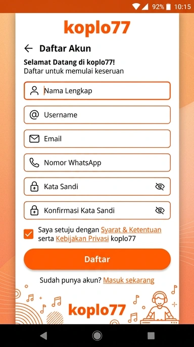 Cara Mudah Daftar Akun Koplo77 untuk Pengguna Android